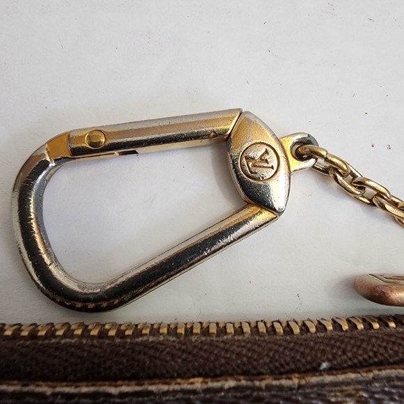 Louis Vuitton Brown Gold Monogram Pochette Cles Coin Wallet Purse Bag - Picture 3 of 10